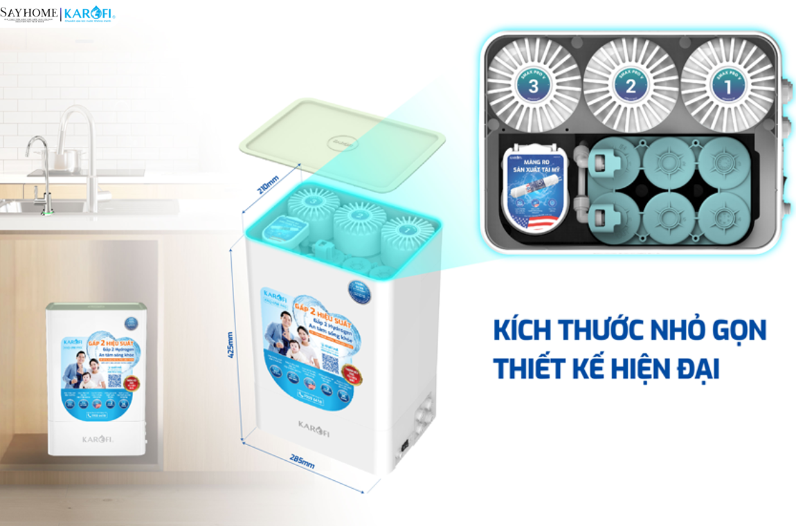 Máy lọc nước để gầm với 10 lõi lọc RO Karofi KAQ-U98 PRO tại thành phố Hồ Chí Minh