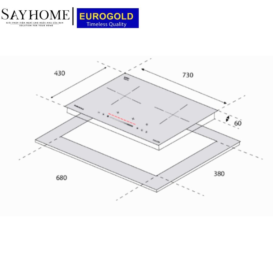 bếp từ đôi EUROGOLD EUH2288 tại thành phố Hồ Chí Minh