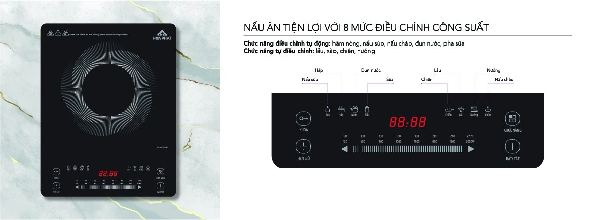 Bếp điện từ đơn Hoà Phát HPC D11A2 tại thành phố Hồ Chí Minh