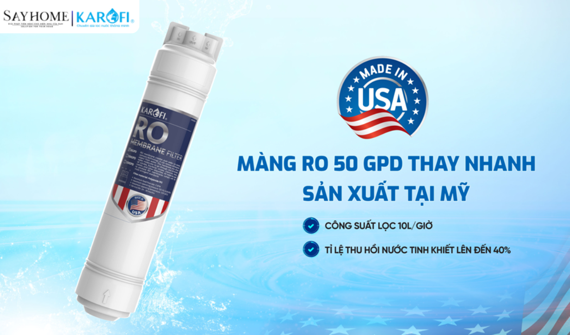 Máy lọc nước để gầm với 10 lõi lọc RO Karofi KAQ-UC05 tại thành phố Hồ Chí Minh