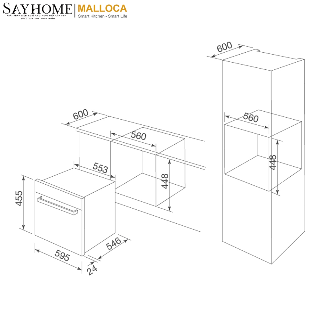Lò vi sóng âm tủ 40 Lít Malloca MW-40CP tại thành phố Hồ Chí Minh