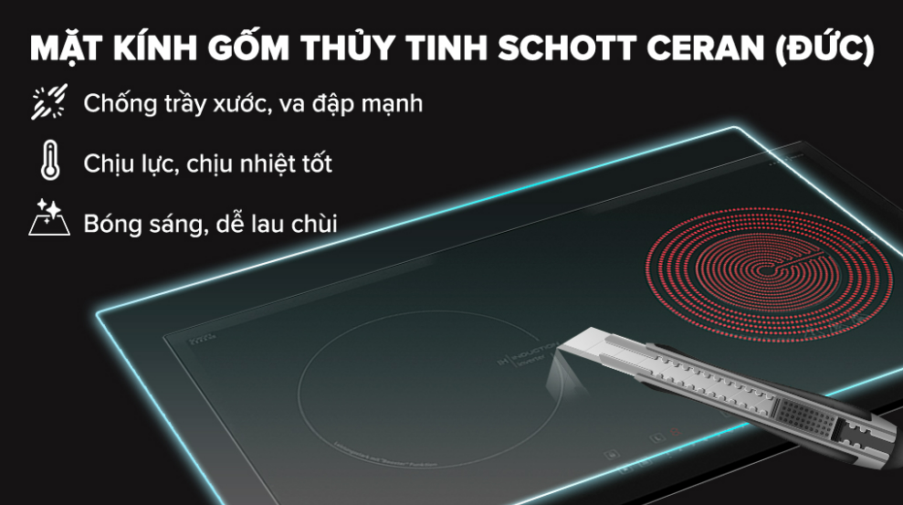 Bếp từ và hồng ngoại kết hợp Pramie PRDE-2123 Nhập khẩu ĐỨC - Chính hãng