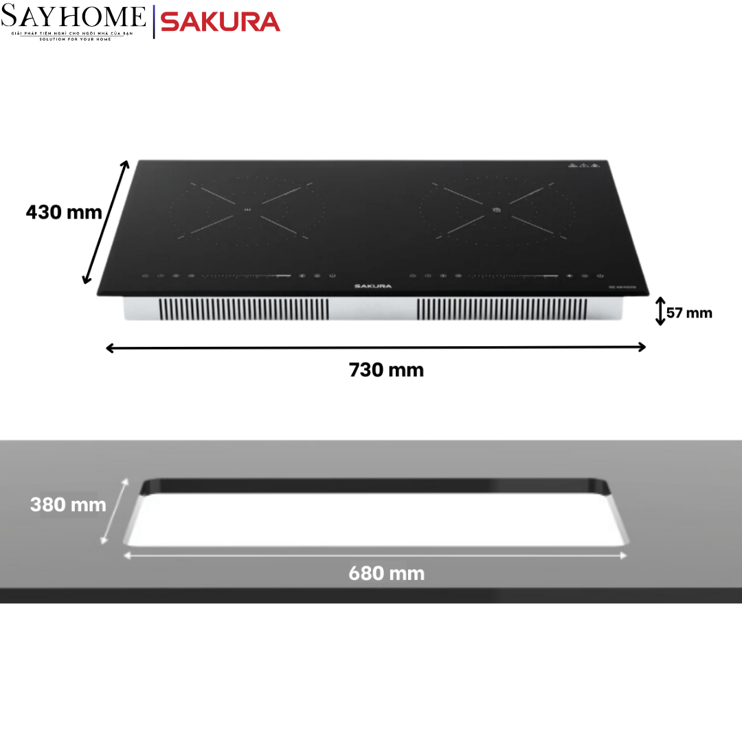 Bếp điện từ kết hợp hồng ngoại SAKURA SE-MH502B tại Tân bình