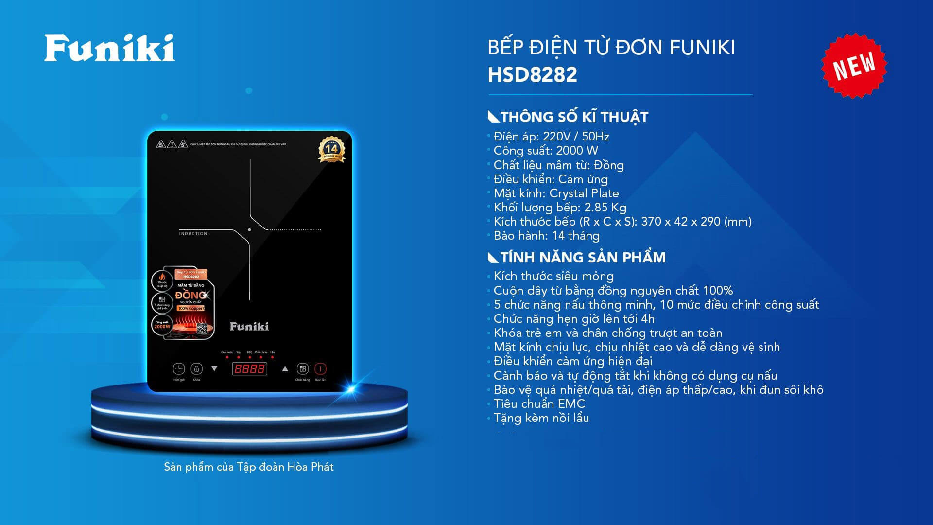 Bếp điện từ đơn Funiki HSD8282 tại thành phố Hồ Chí Minh