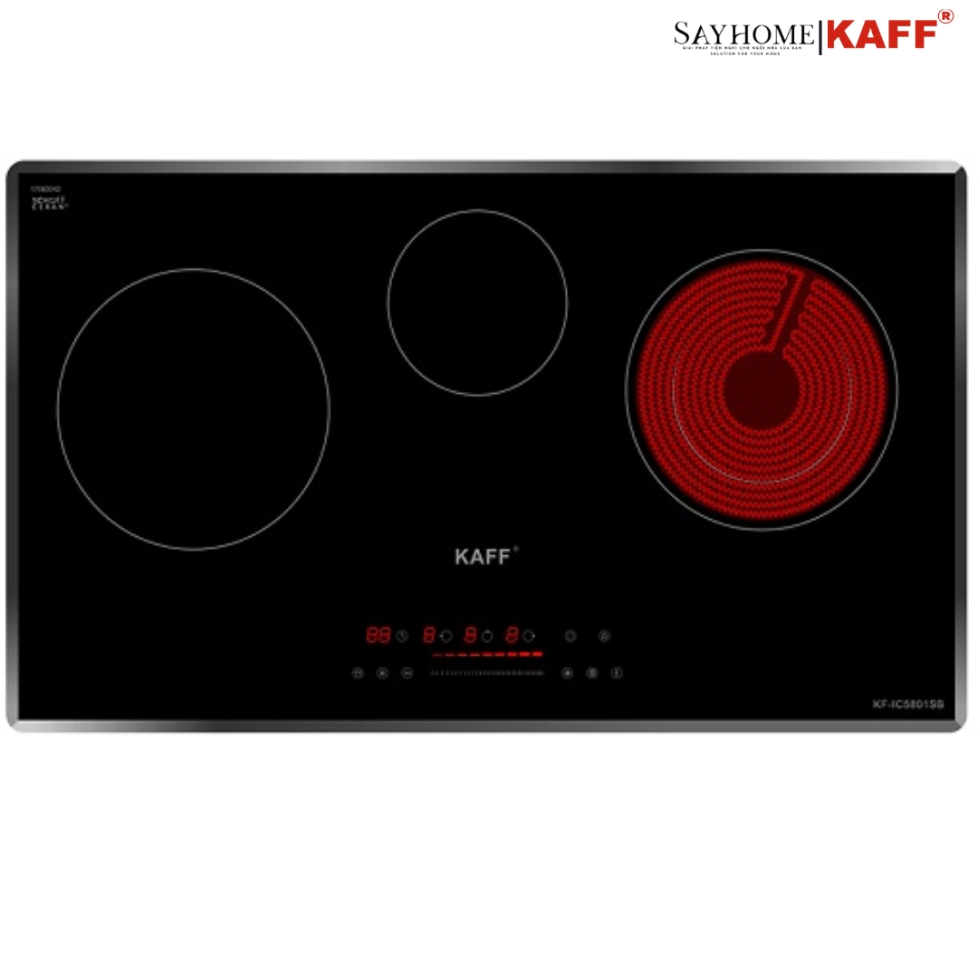 Bếp điện từ kết hợp 3 vùng nấu KAFF KF- IC5801SB Plus tại thành phố Hồ Chí Minh