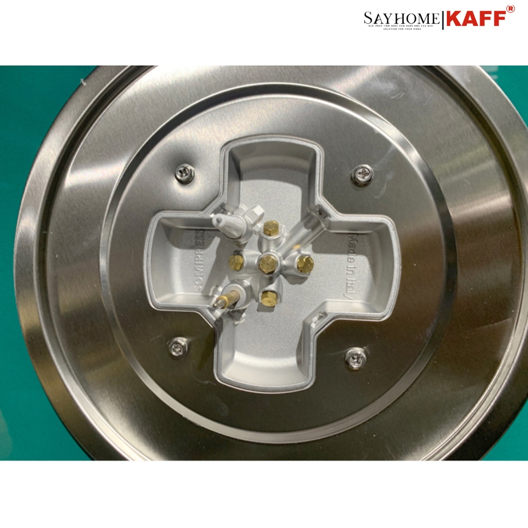 Bếp ga đôi màu xanh ngọc hiện đại KAFF KF-630 tại thành phố Hồ Chí Minh