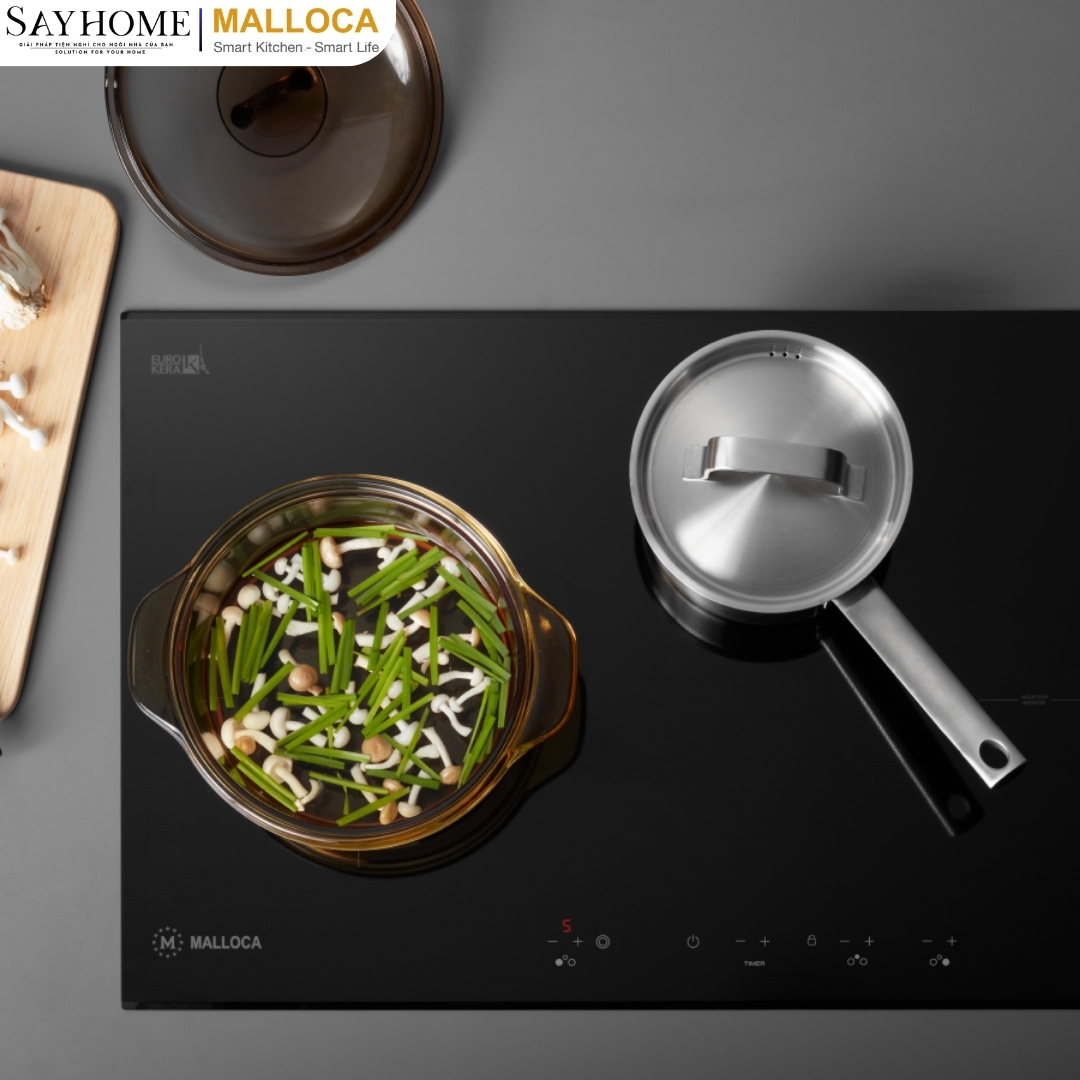 Bếp điện từ kết hợp đôi Malloca MH-03IR N tại thành phố Hồ Chí Minh