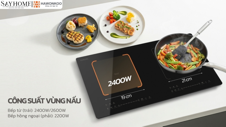 Bếp điện từ đôi HAWONKOO CEH-263-IF tại thành phố Hồ Chí Minh