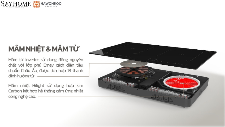 Bếp điện từ đôi HAWONKOO CEH-263-IF tại thành phố Hồ Chí Minh