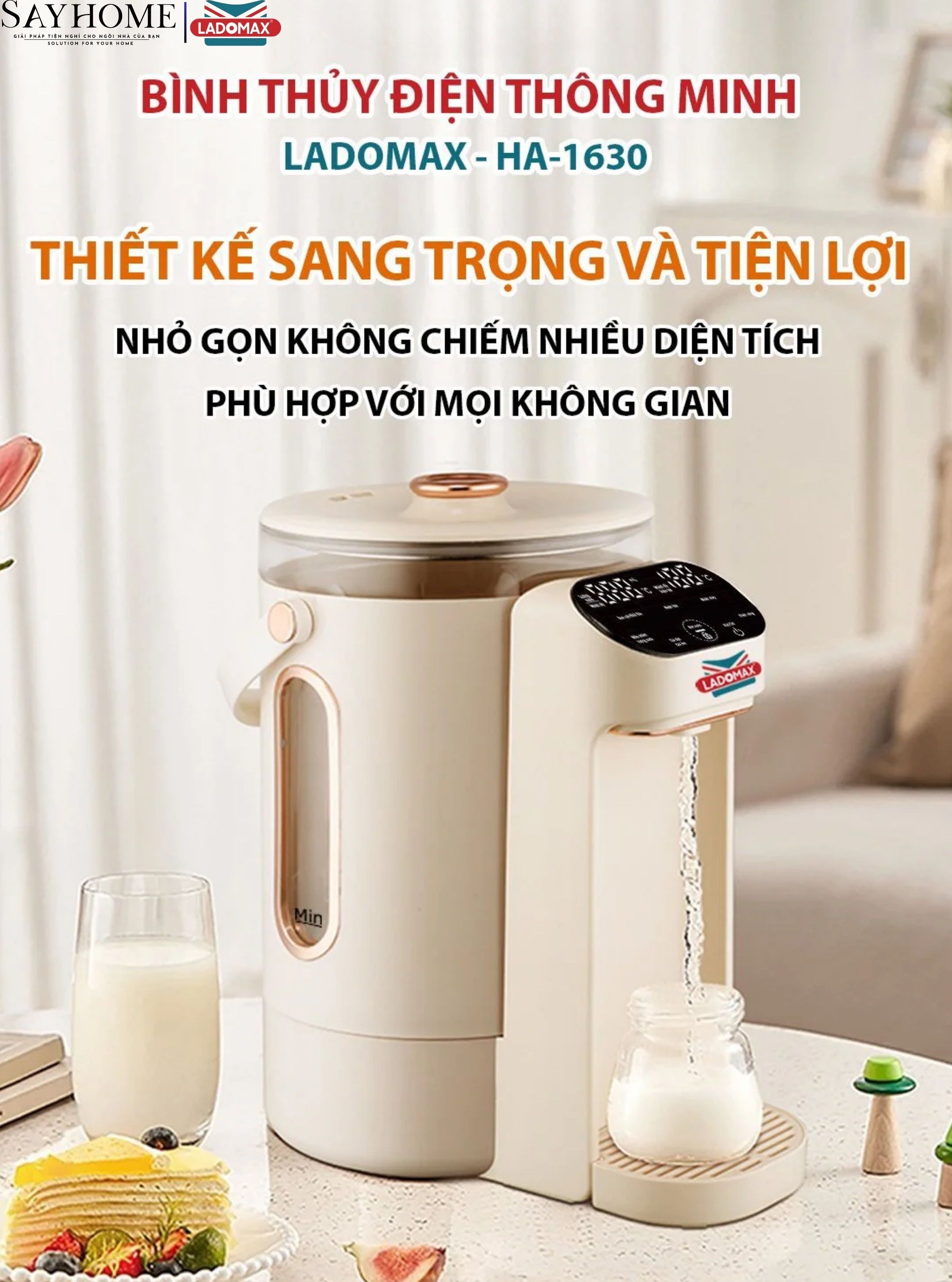 Bình Thủy Điện 3 Lít HA-1630 Ladomax tại thành phố Hồ Chí Minh