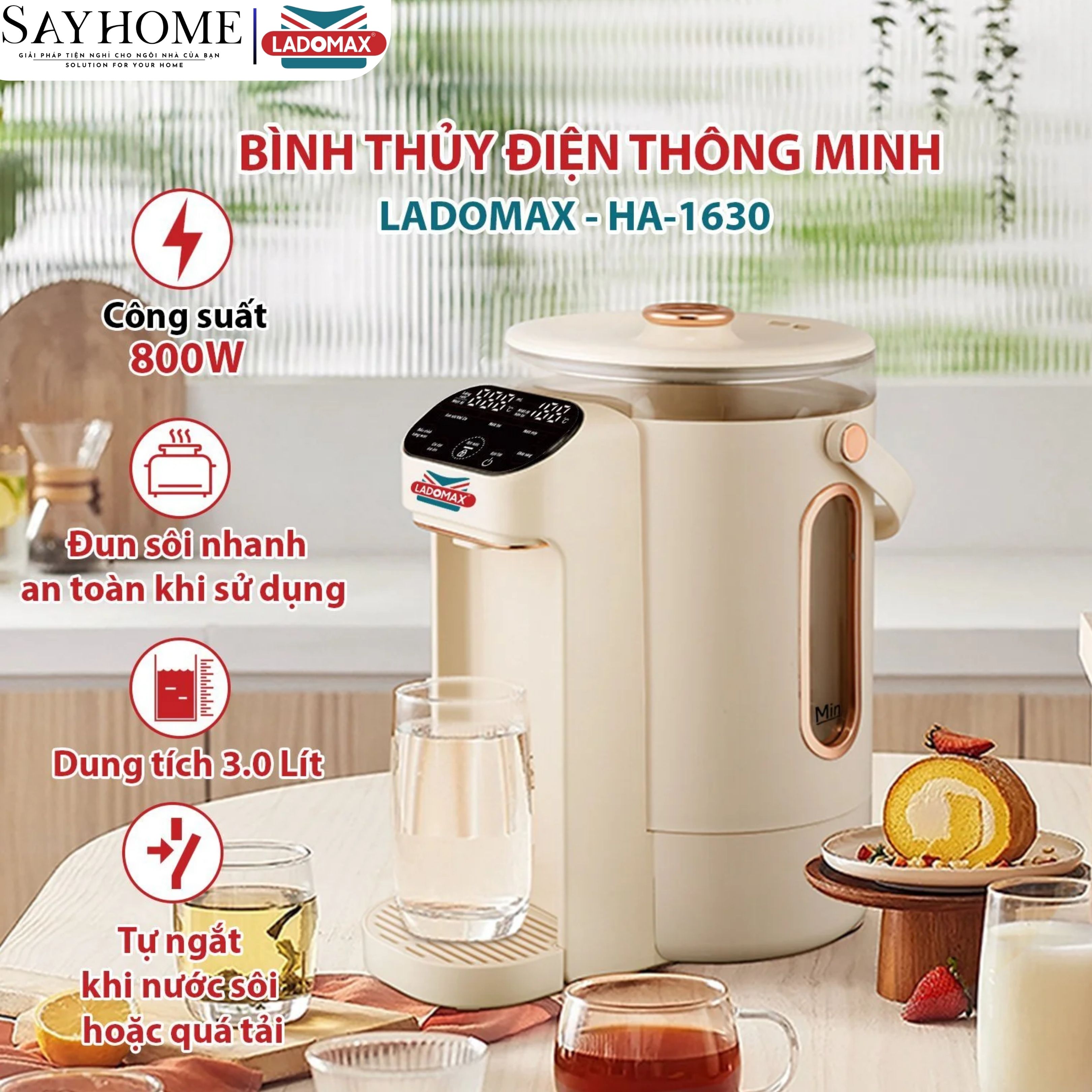 Bình Thủy Điện 3 Lít HA-1630 Ladomax tại thành phố Hồ Chí Minh