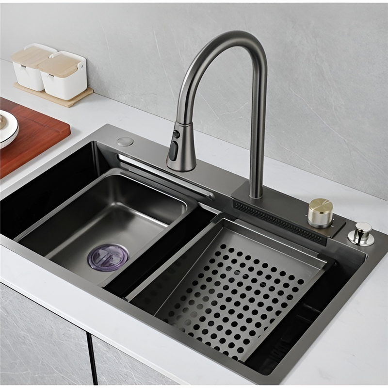 Bộ chậu rửa chén bát inox phủ nano 1 hố tích hợp vòi B-Gem BG-7546E tại thành phố Hồ Chí Minh
