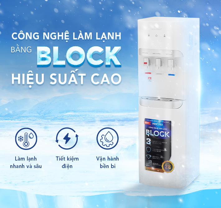 CÂY NƯỚC NÓNG LẠNH HÚT BÌNH HÒA PHÁT HHC383 SAYHOME