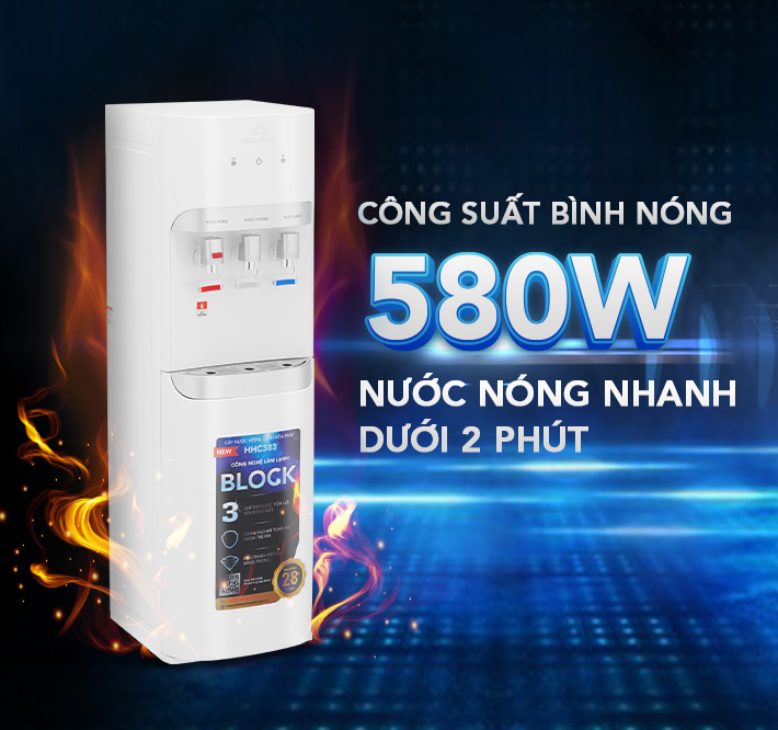CÂY NƯỚC NÓNG LẠNH HÚT BÌNH HÒA PHÁT HHC383 SAYHOME