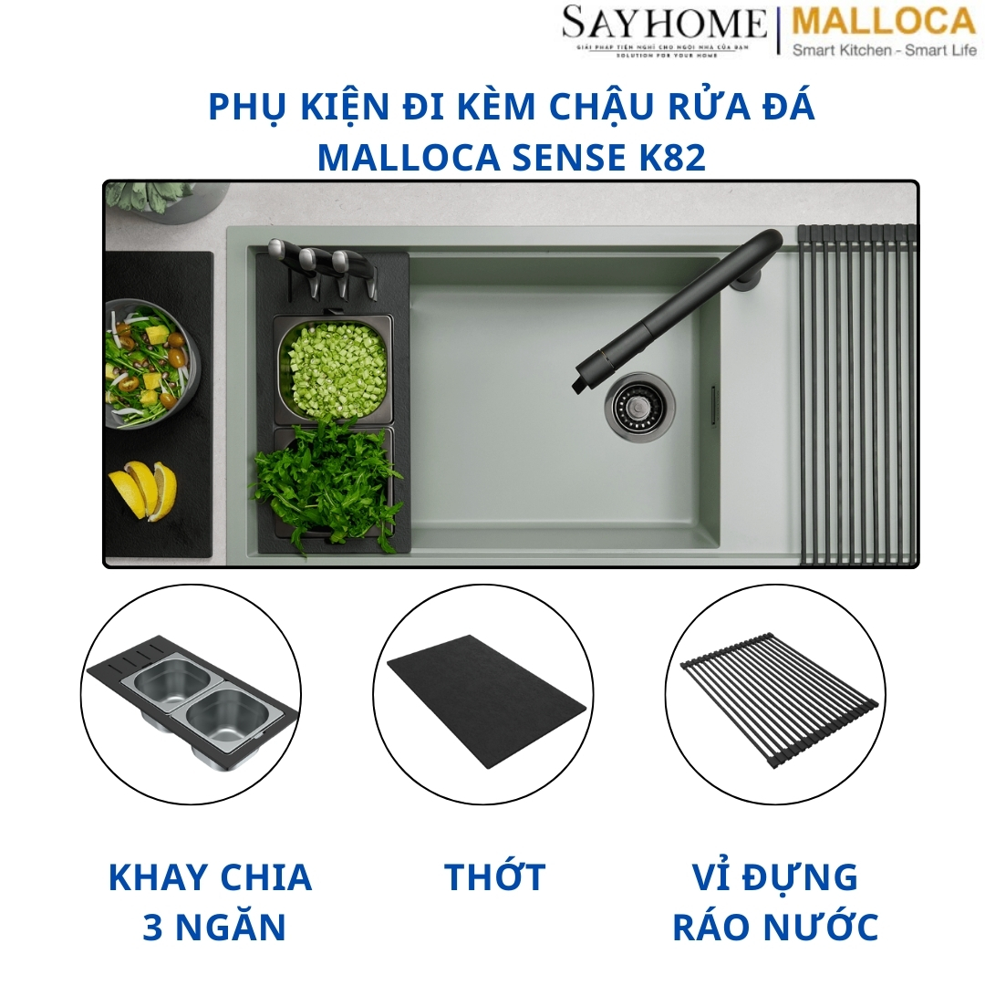 Chậu rửa đá Malloca Sense K82 tại thành phố Hồ Chí Minh