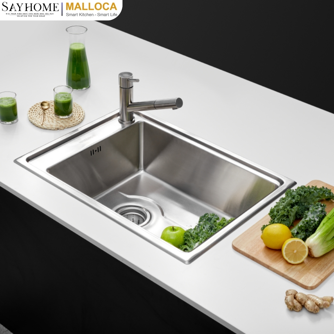 Chậu rửa chén inox Malloca MS 5066W tại thành phố Hồ Chí Minh