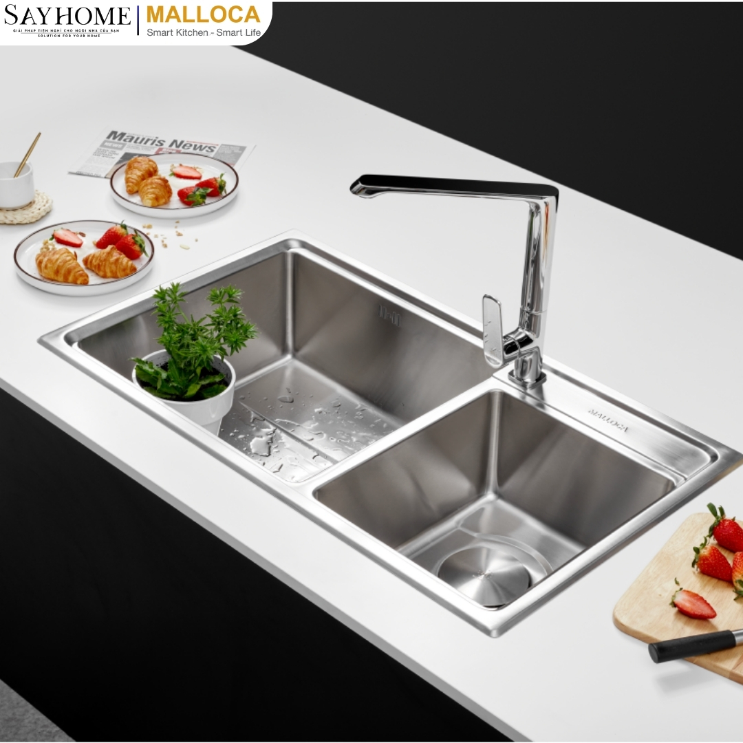 Chậu rửa chén inox Malloca MS 5082W tại thành phố Hồ Chí Minh