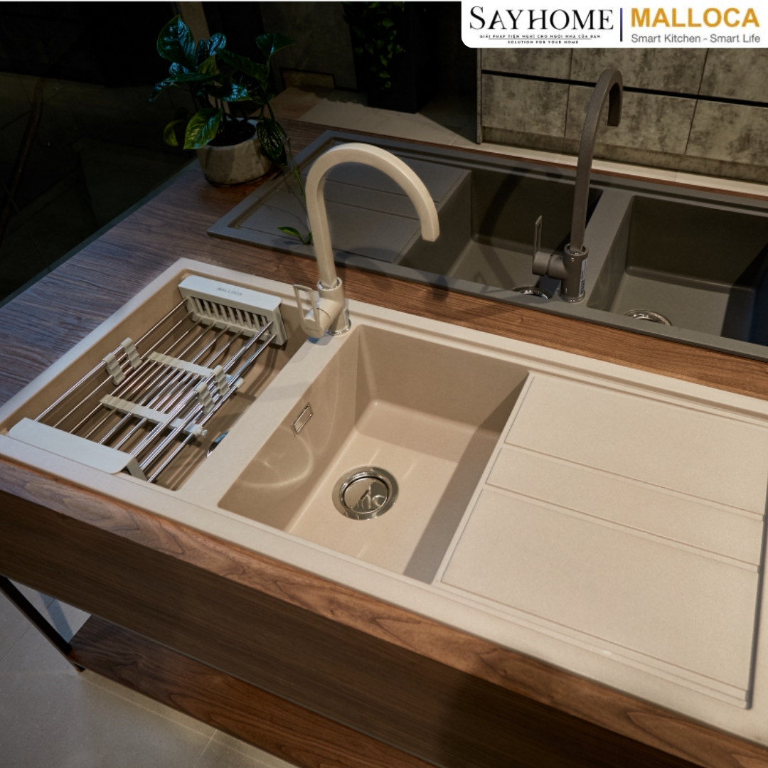 Chậu rửa đá 2 ngăn Malloca BIANCO K-50062 tại thành phố Hồ Chí Minh