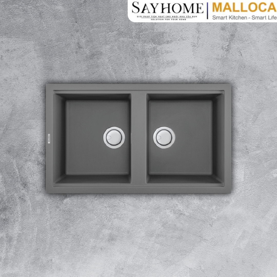 Chậu rửa đá 2 ngăn Malloca TITANIUM K-45073 tại thành phố Hồ Chí Minh