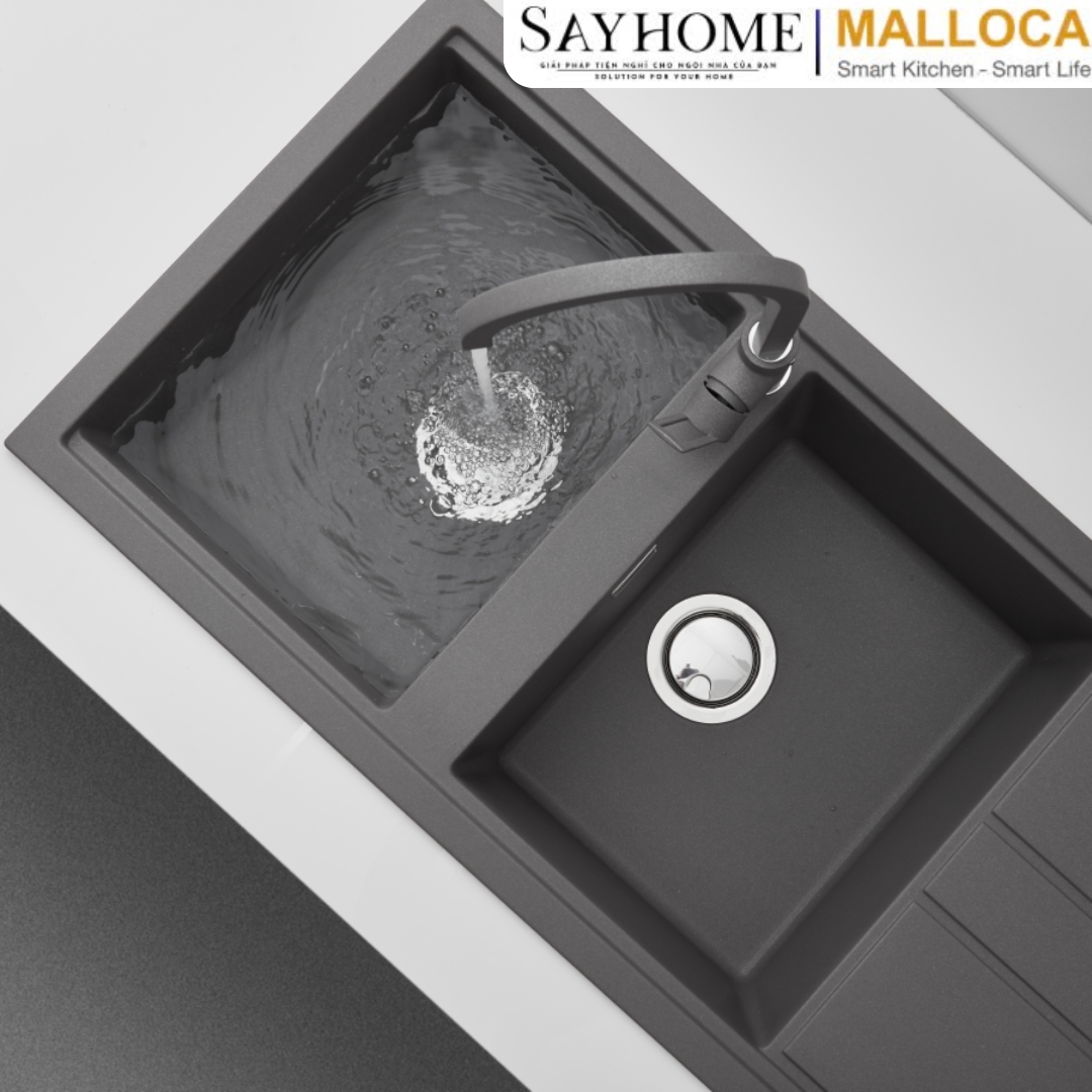 Chậu rửa đá 2 ngăn Malloca TITANIUM K-50073 tại thành phố Hồ Chí Minh