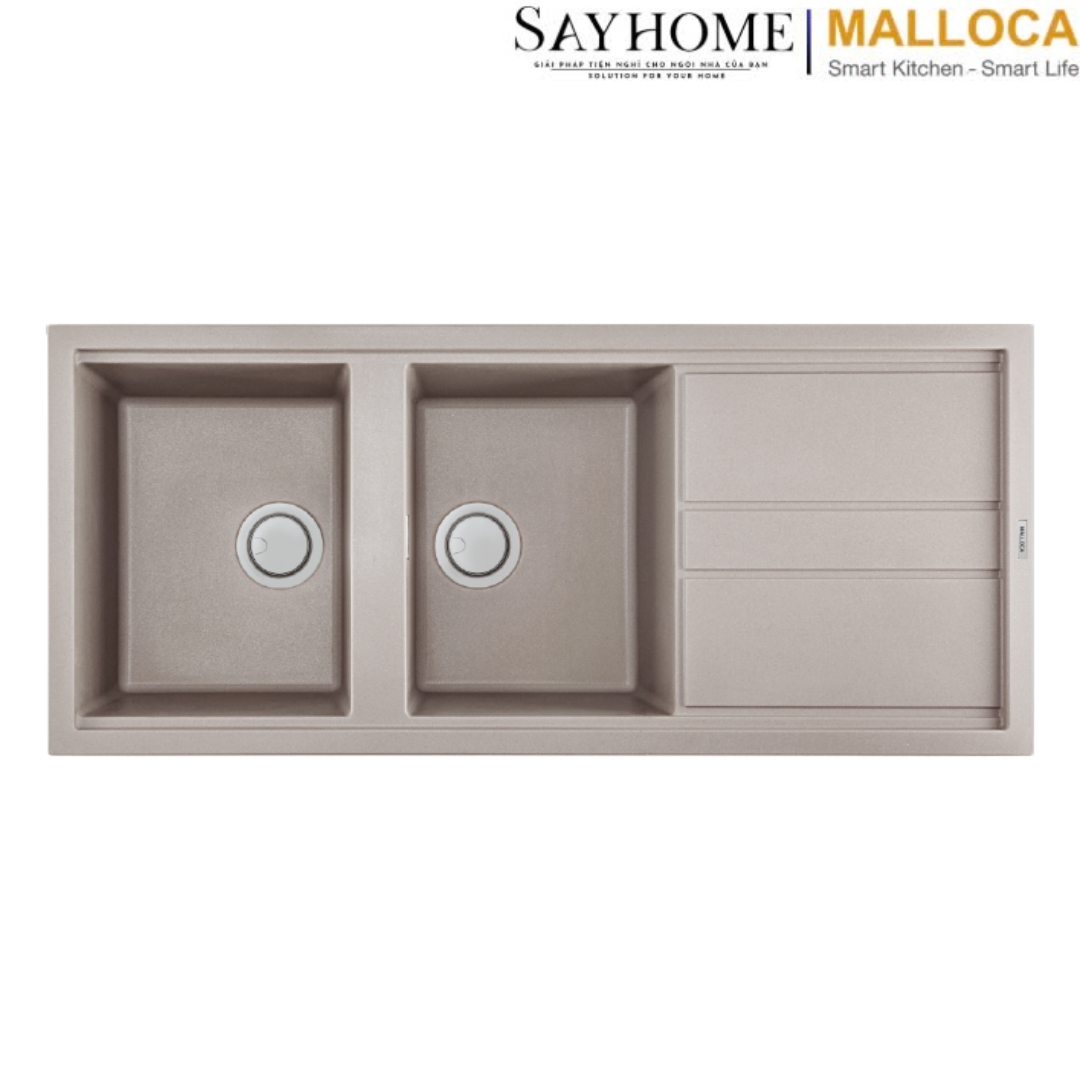 Chậu rửa đá 2 ngăn Malloca TORTORA K-50043 tại thành phố Hồ Chí Minh