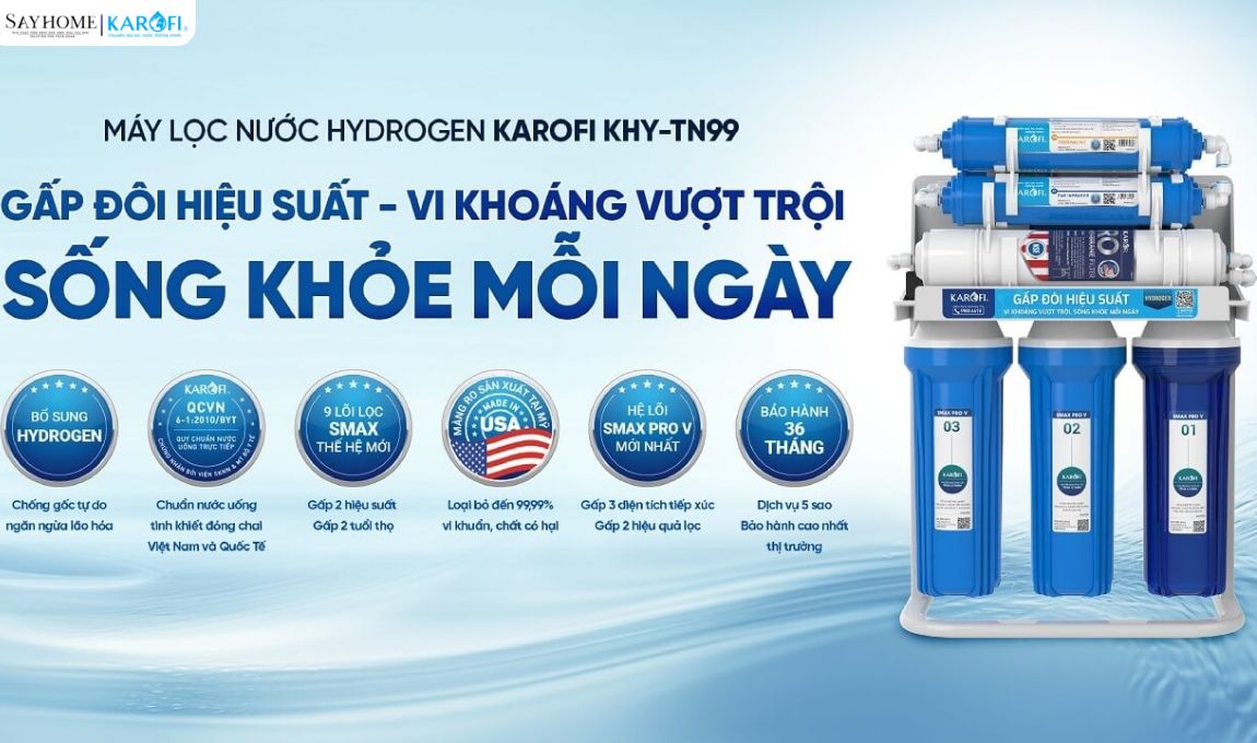 Máy lọc nước để gầm 9 lõi lọc RO Karofi KHY-TN99 tại thành phố Hồ Chí Minh