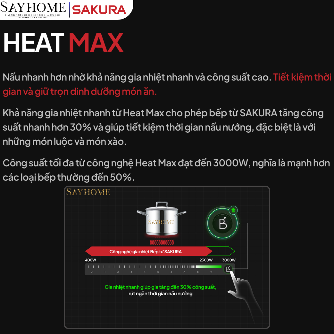 Bếp từ đôi SAKURA SE-1250B tại thành phố Hồ Chí Minh