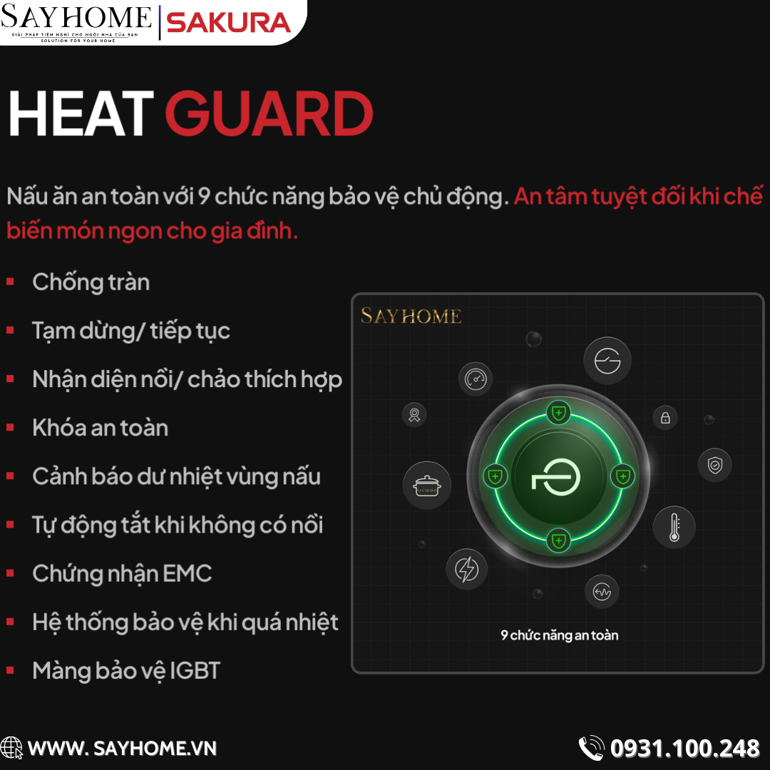 Bếp từ đôi SAKURA SE-1250B tại thành phố Hồ Chí Minh