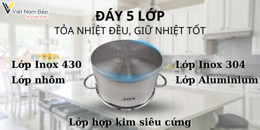 Bộ nồi Inox cao cấp KAFF KF-ST09304 tại thành phố Hồ Chí Minh