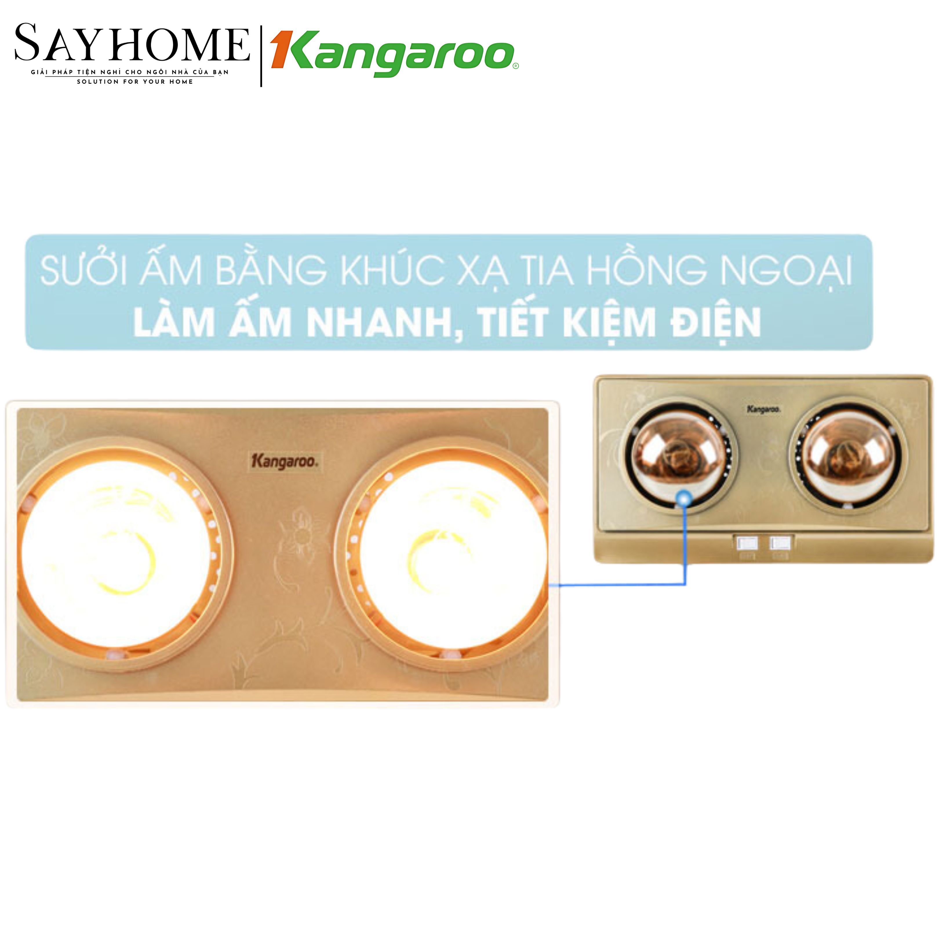 Đèn sưởi nhà tắm Kangaroo KG247V tại thành phố Hồ Chí Minh