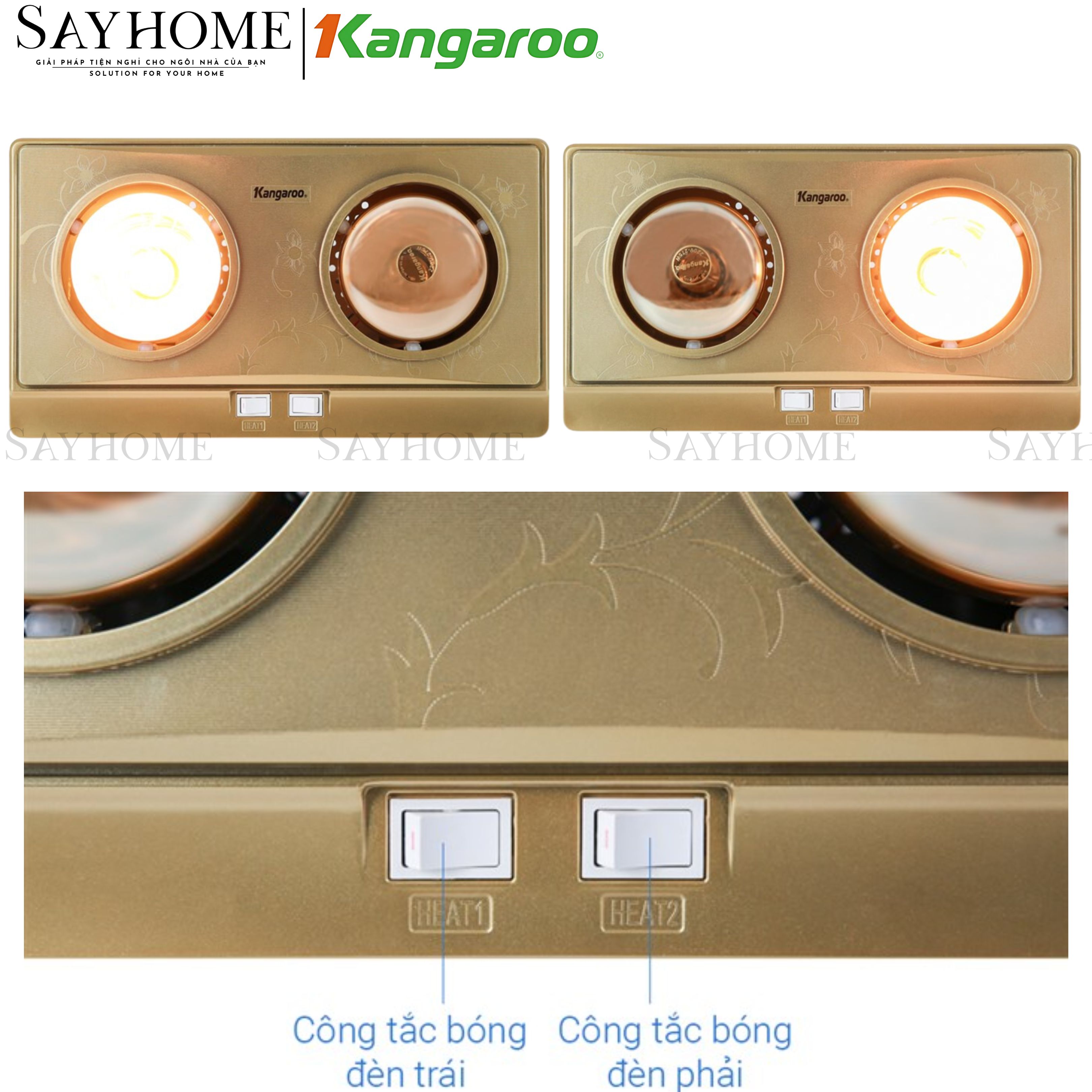 Đèn sưởi nhà tắm Kangaroo KG247V tại thành phố Hồ Chí Minh
