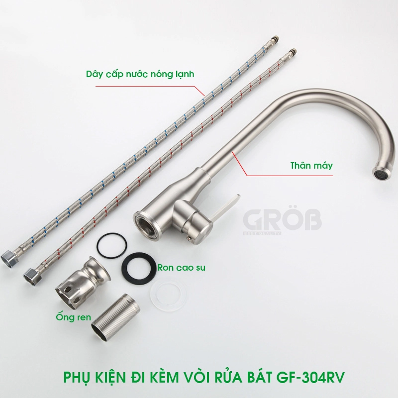 Vòi rửa bát GROB GF304-RV tại thành phố Hồ Chí Minh