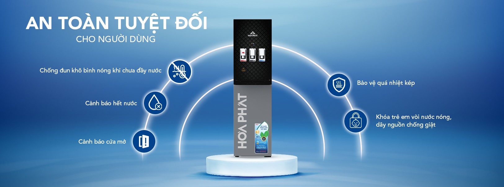 ÂY NƯỚC NÓNG LẠNH HÚT BÌNH HÒA PHÁT HWP BS1A  SAYHOME