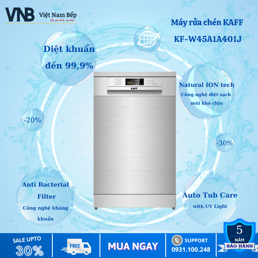 Máy rửa chén bát độc lập 9 bộ KAFF KF-W45A1A401J tại thành phố Hồ Chí Minh