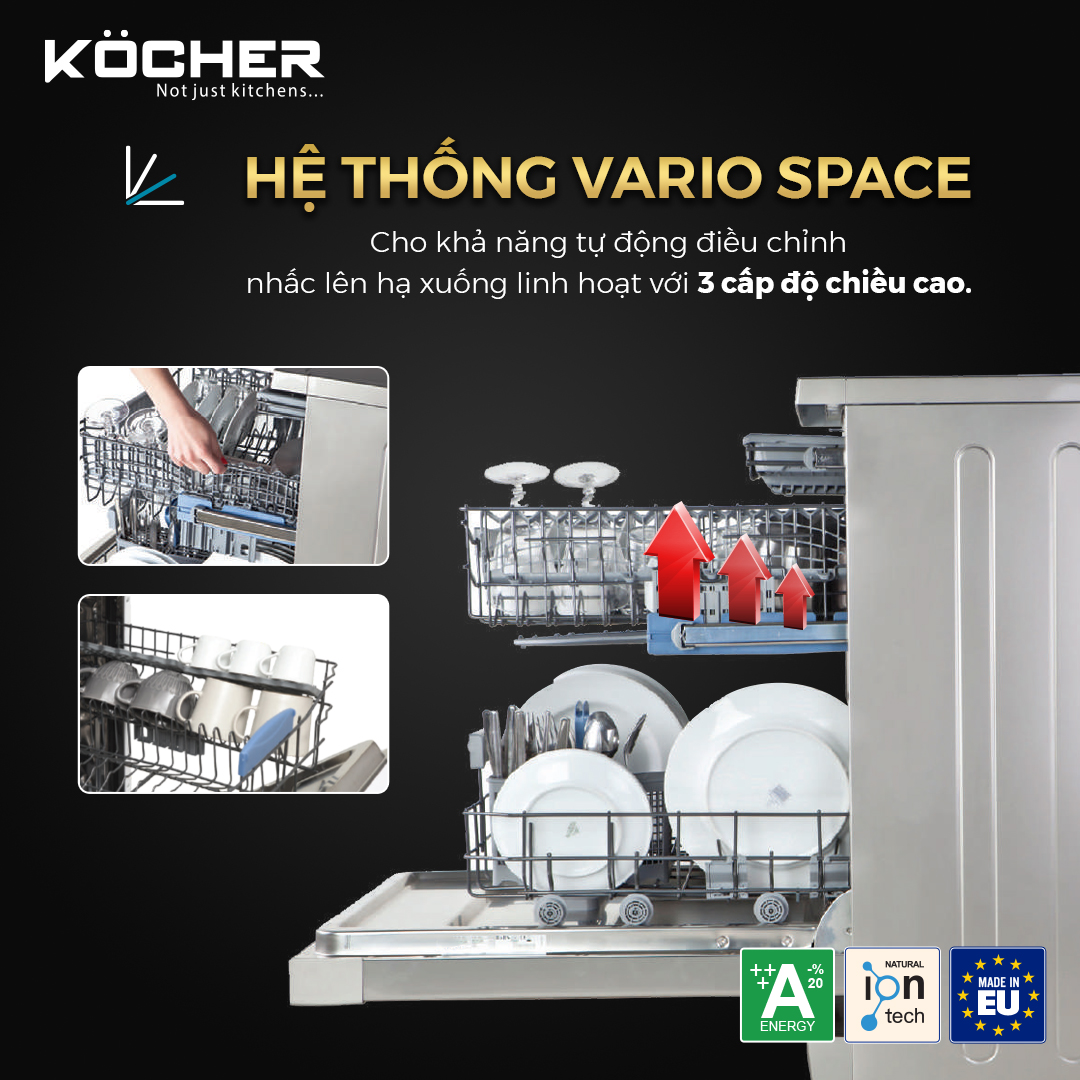 Máy rửa bát Kocher KDEU 8855S7 Series 7 tại thành phố Hồ Chí Minh