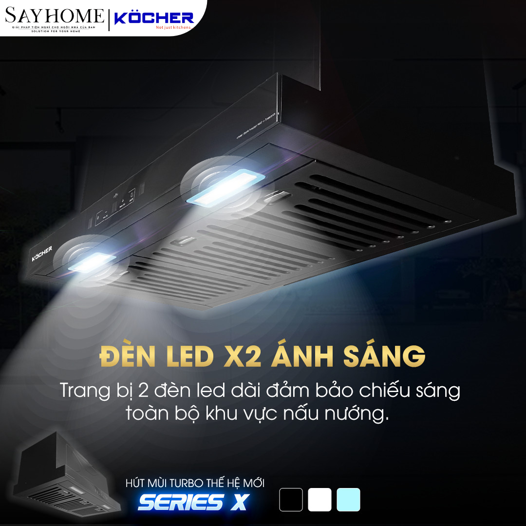 Máy hút mùi âm tủ Kocher Turbo X-350D tại thành phố Hồ Chí Minh