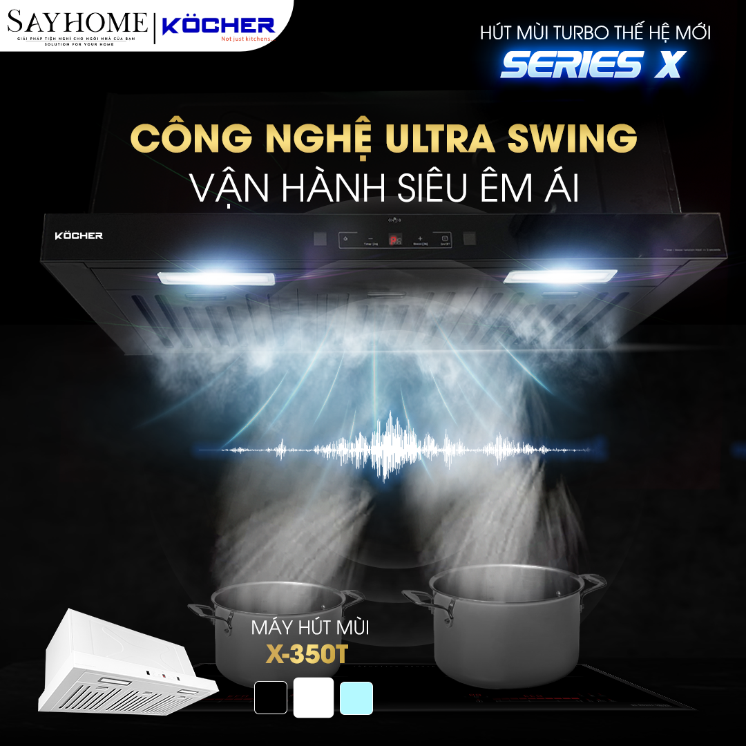 Máy hút mùi âm tủ Kocher Turbo X-350D tại thành phố Hồ Chí Minh