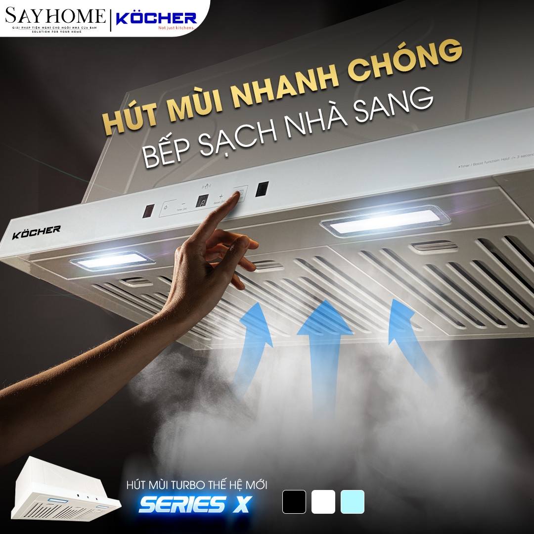 Máy hút mùi âm tủ Kocher Turbo X-350T tại thành phố Hồ Chí Minh