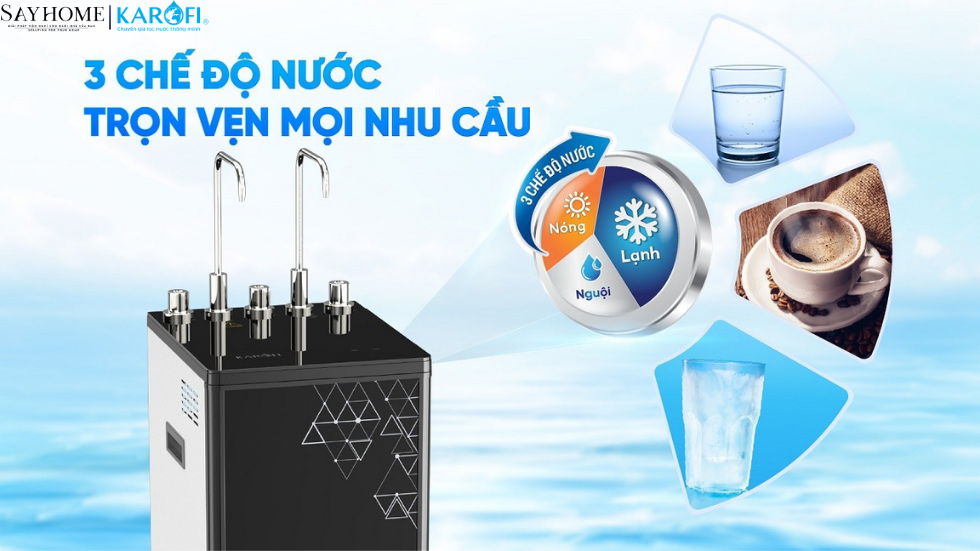 Máy lọc nước nóng lạnh tủ đứng 11 lõi lọc KAROFI KAD-D66S tại thành phố Hồ Chí Minh