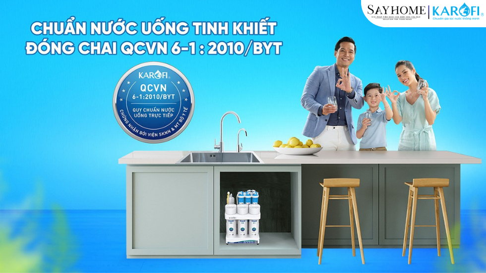 Máy lọc nước RO để gầm 10 lõi lọc KAROFI KAQ-U03 PRO - NEW 2025 tại thành phố Hồ Chí Minh