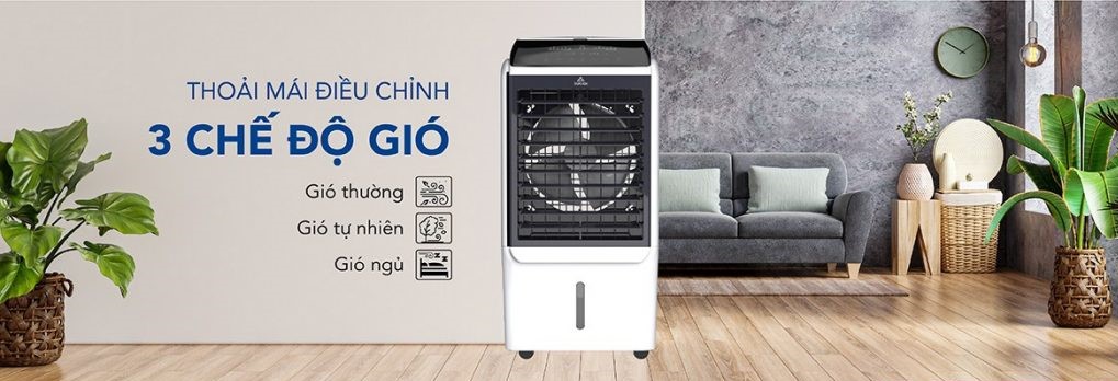 Quạt điều hòa hơi nước Hòa Phát HPCF1-033I 40L Phím cảm ứng - Chính hãng