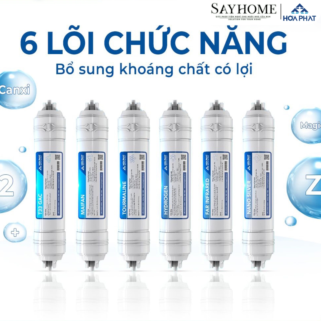 MÁY LỌC NƯỚC RO NÓNG NGUỘI 10 LÕI LỌC HÒA PHÁT HHPN615 SAYHOME