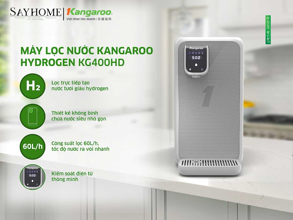 Máy lọc nước để bàn Kangaroo Hydrogen KG400HD tại thành phố Hồ Chí Minh
