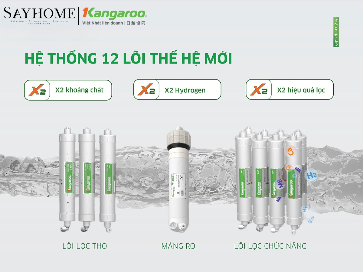 Máy lọc nước Kangaroo Sumire Hydrogen 12 lõi KG12HA tại thành phố Hồ Chí Minh