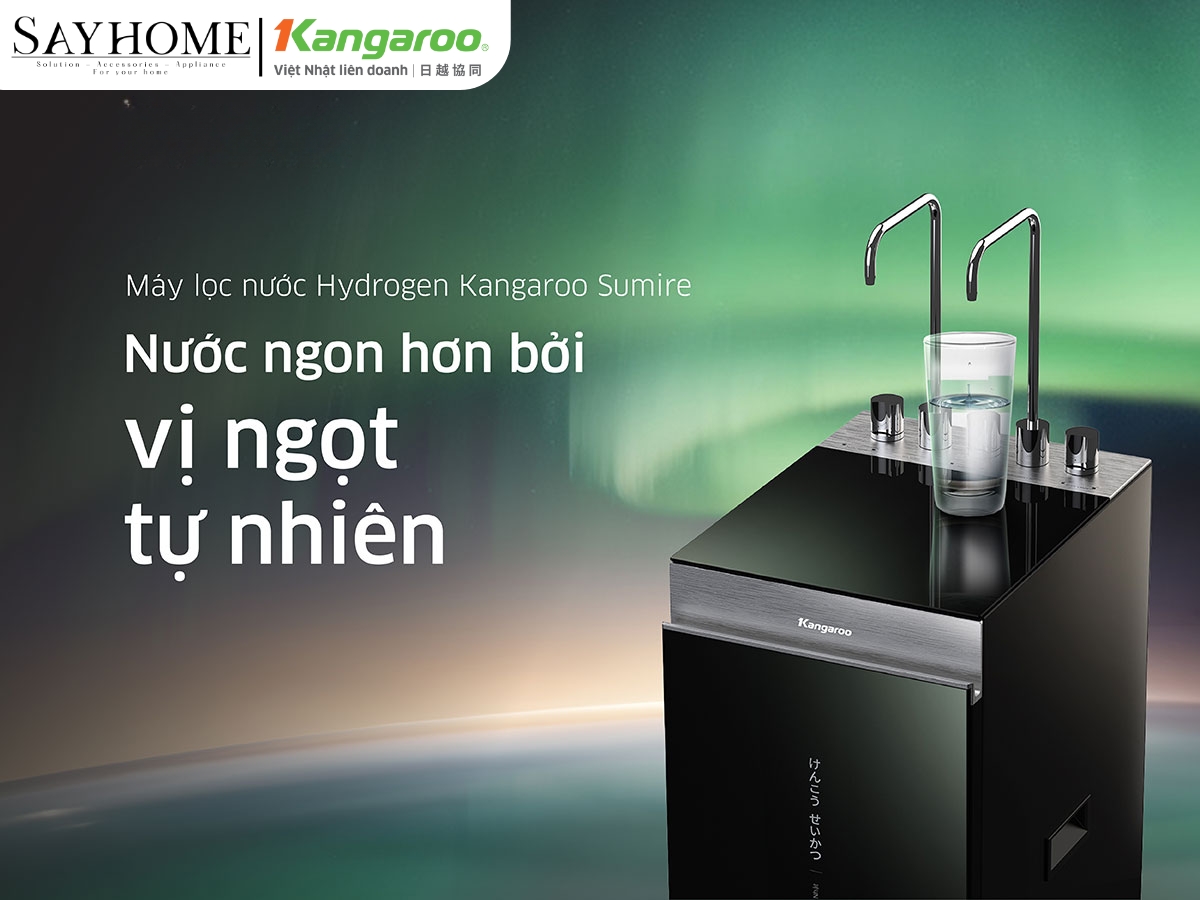 Máy lọc nước nóng lạnh Kangaroo Sumire Hydrogen 12 lõi KG12A8 tại thành phố Hồ Chí Minh