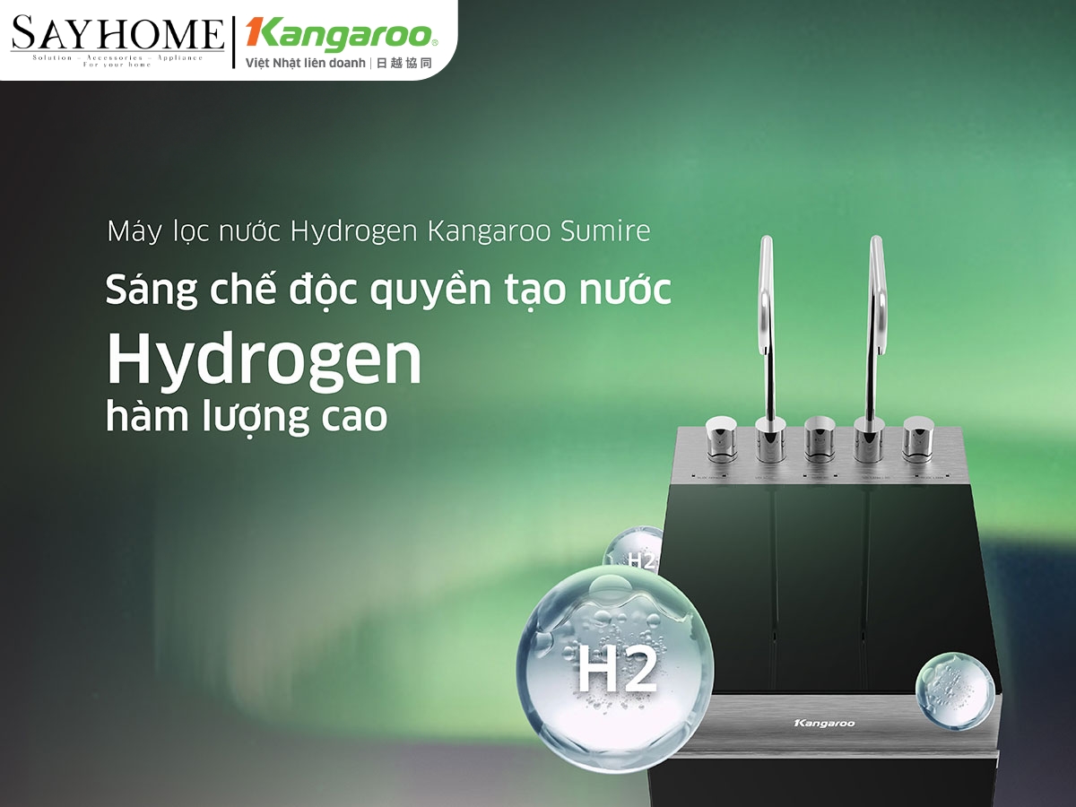 Máy lọc nước nóng lạnh Kangaroo Sumire Hydrogen 12 lõi KG12A8 tại thành phố Hồ Chí Minh