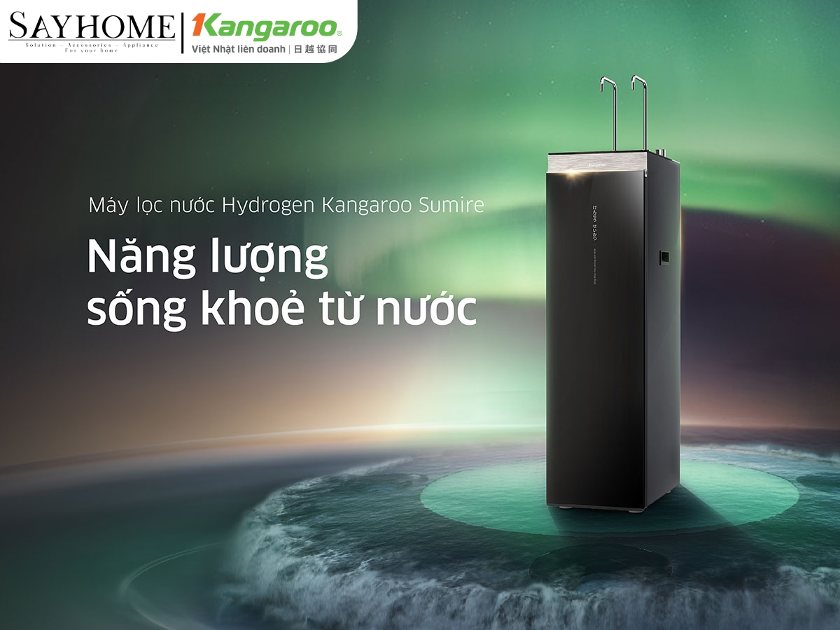 Máy lọc nước nóng lạnh Kangaroo Sumire Hydrogen 12 lõi KG12A8 tại thành phố Hồ Chí Minh