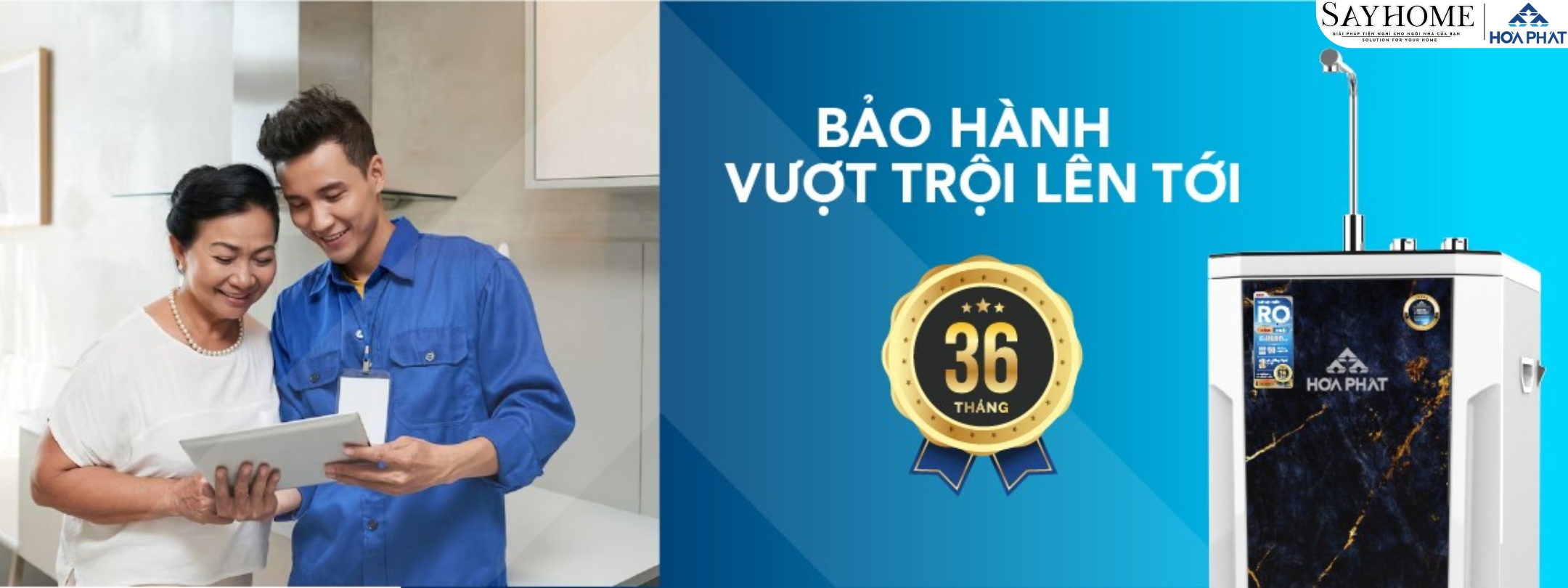 MÁY LỌC NƯỚC NÓNG NGUỘI TỦ ĐỨNG VỚI 10 LÕI LỌC RO HÒA PHÁT HPN616 sayhome