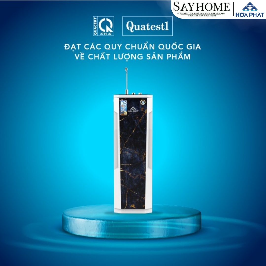 MÁY LỌC NƯỚC NÓNG NGUỘI TỦ ĐỨNG VỚI 10 LÕI LỌC RO HÒA PHÁT HPN616 sayhome