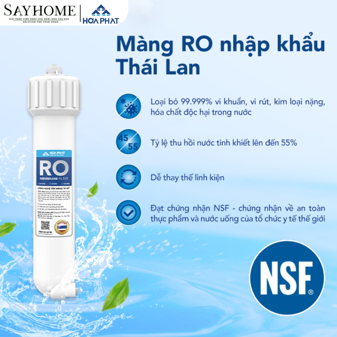 MÁY LỌC NƯỚC NÓNG NGUỘI LẠNH TỦ ĐỨNG VỚI 10 LÕI LỌC RO HÒA PHÁT HPN638 sayhome